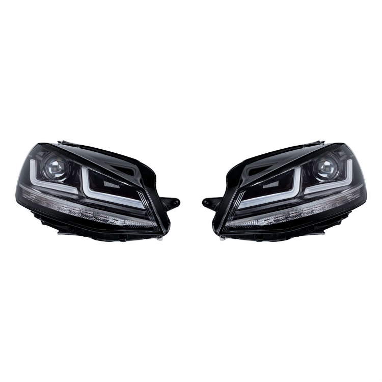 OSRAM LED-DRIVING VOLL-LED Tagfahrlicht Scheinwerfer für VW Golf VII (7) 12-16 schwarz/chrom